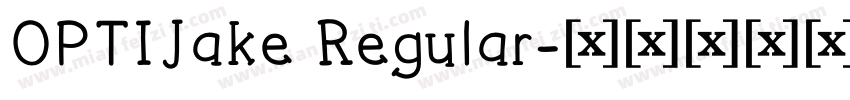 OPTIJake Regular字体转换